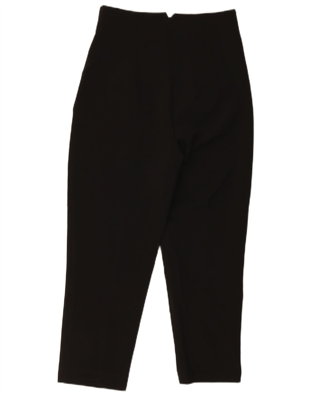 Pantaloni tăiați pentru femei cu talie înaltă Zara Mediu L28 L25 Poliester negru