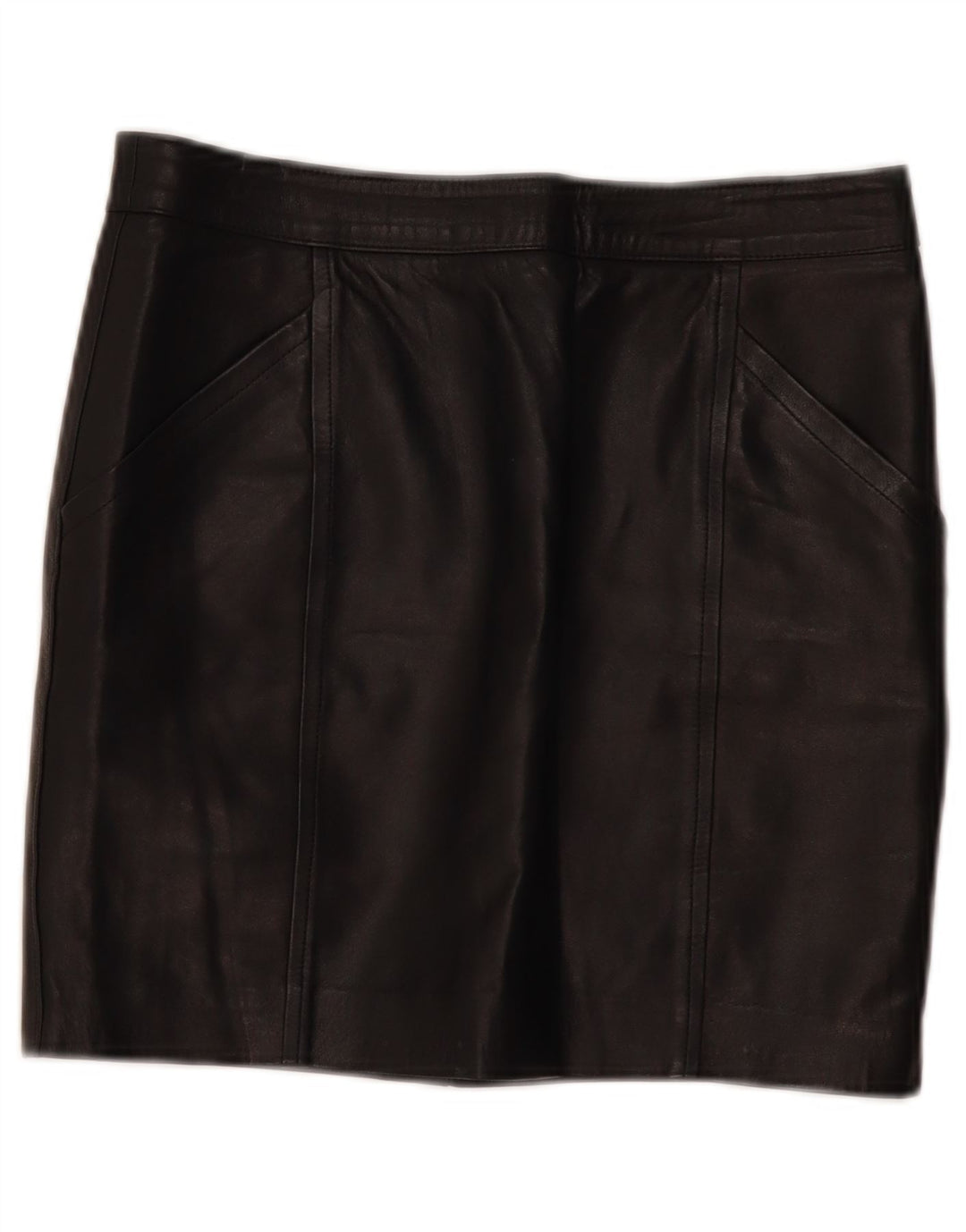 Fusta Mini din piele Vintage pentru femei W30 Medium Black