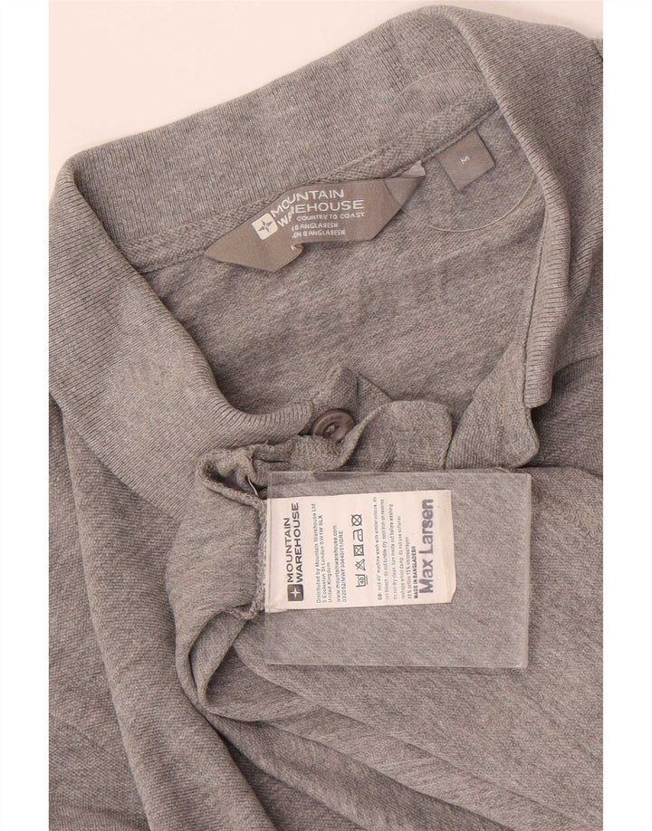 Tricou polo pentru bărbați Mountain Warehouse, bumbac gri mediu