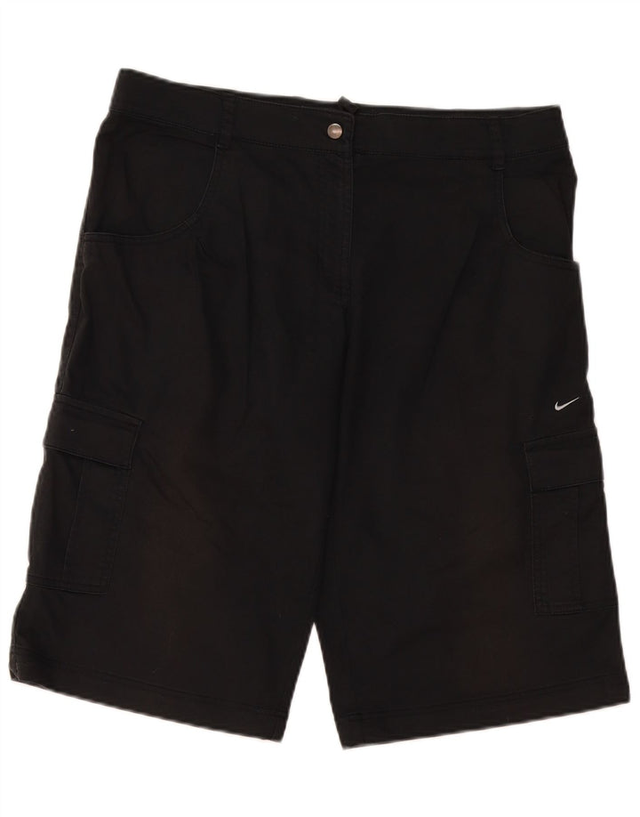 Pantaloni scurti cargo Nike pentru femei UK 12 Medium W36 Bumbac negru