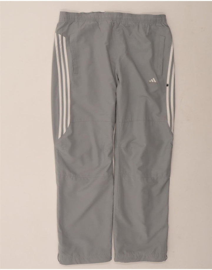 Pantaloni de trening pentru bărbați Adidas, gri mediu, poliester
