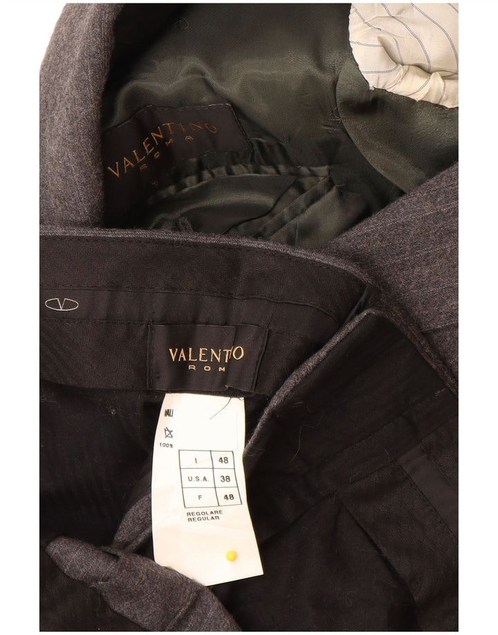 Costum pentru bărbați Valentino, 3 nasturi, 2 piese, IT 48 Medium L32 L29 Gri Pinstripe