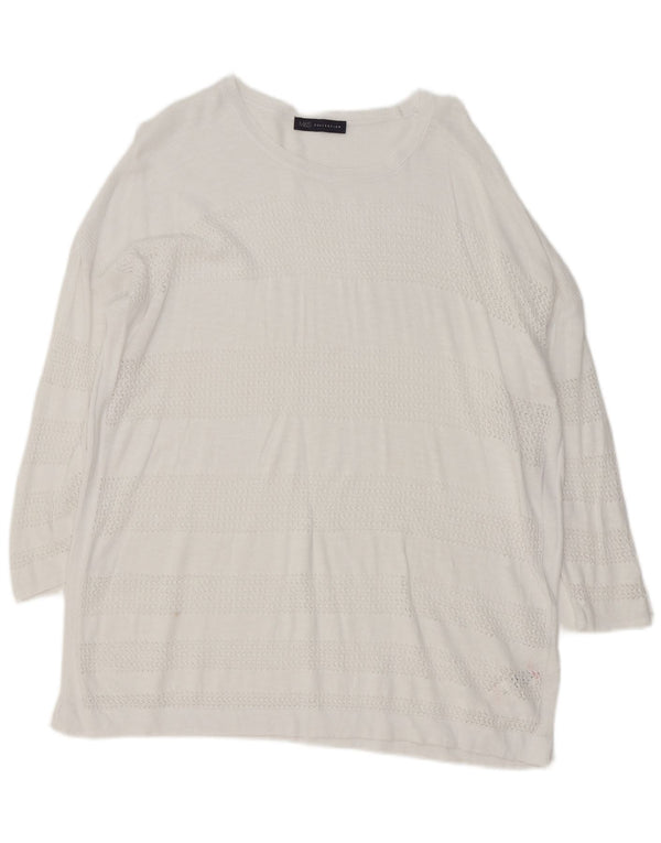 Marks & Spencer Pulover supradimensionat pentru femei cu gât de barcă UK 18 XL Alb