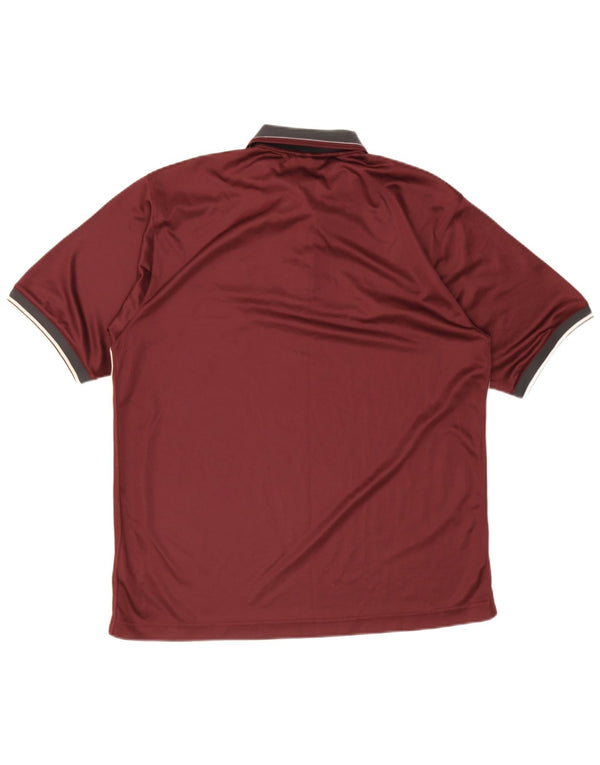 Tricou polo pentru rugby pentru bărbați Lotto UK 42/44 XL Maroon Poliester