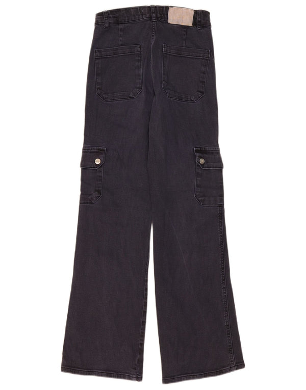 Zara Fete Blugi Cargo Loose 13-14 Ani L24 L28 Gri