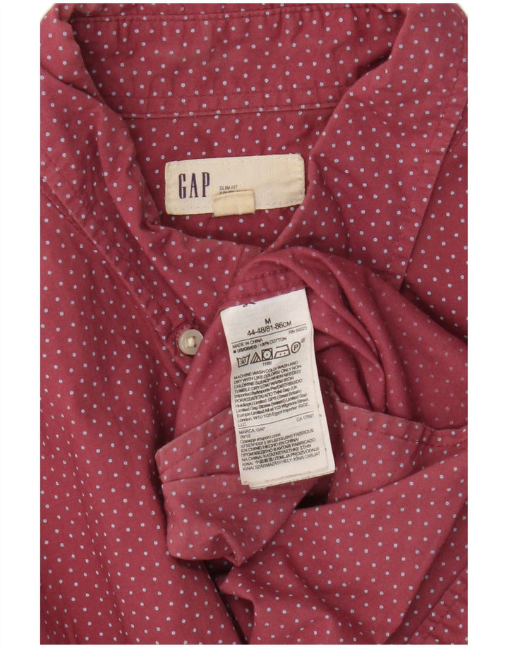 Cămașă pentru bărbați Gap Slim Fit Bumbac cu buline Burgundy mediu