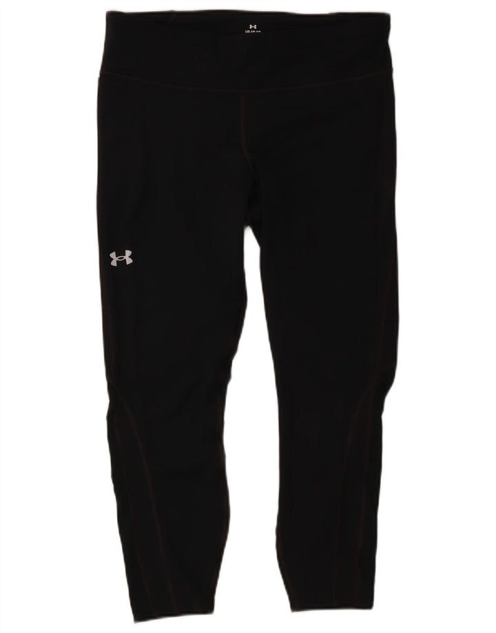 Leggings Capri de compresie Under Armour pentru femei UK 16 Poliester negru mare