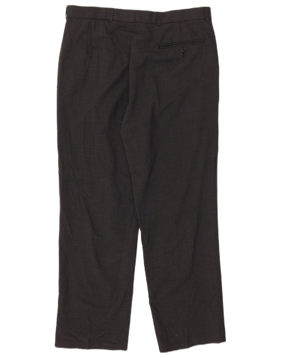 Pantaloni de costum pentru bărbați Marks & Spencer, L34 L29, gri poliester cu dungi