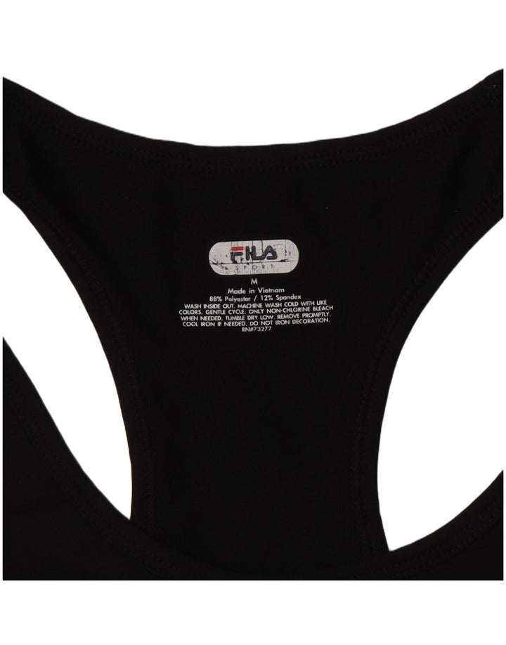 Vest Vest Top Femei Fila UK 12 Medium Black Floral Poliester