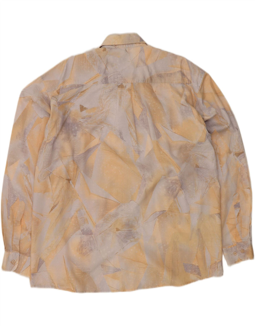 VINTAGE Mens Abstract Pattern Shirt Size 44 XL Yellow Vintage Vintage and Second-Hand Vintage from Messina Hembry 