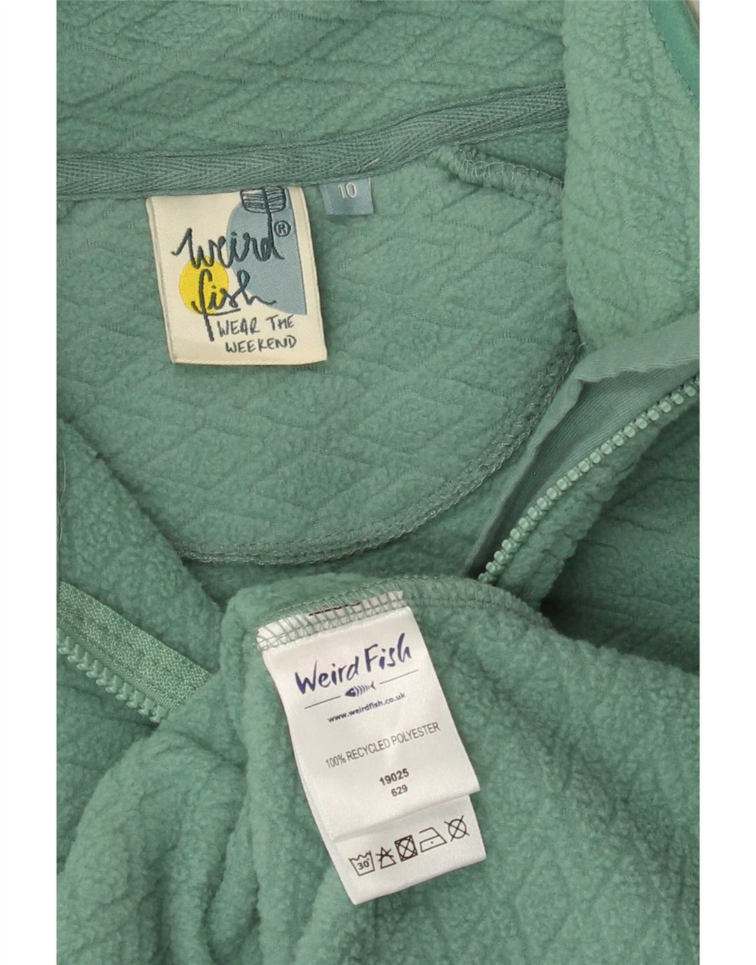 Jachetă pentru femei Weird Fish oversized fleece UK 10 Small Green Poliester