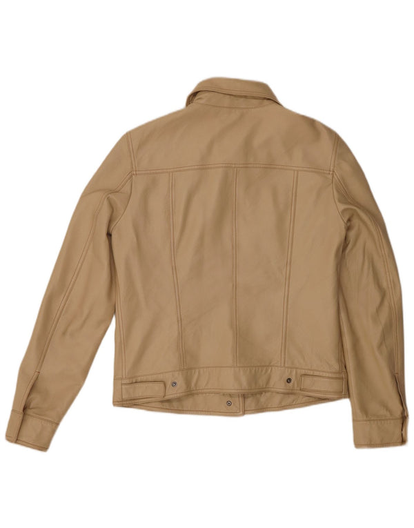 Geaca de piele vintage pentru femei IT 44 Medium Beige Piele