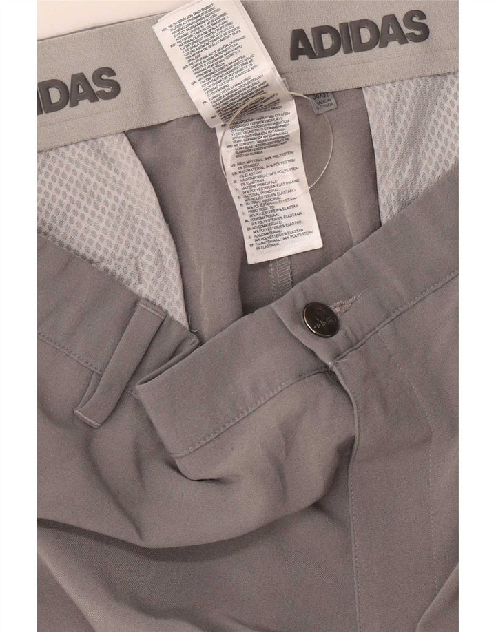 Pantaloni chino drepți pentru bărbați Adidas W38 L32 poliester gri