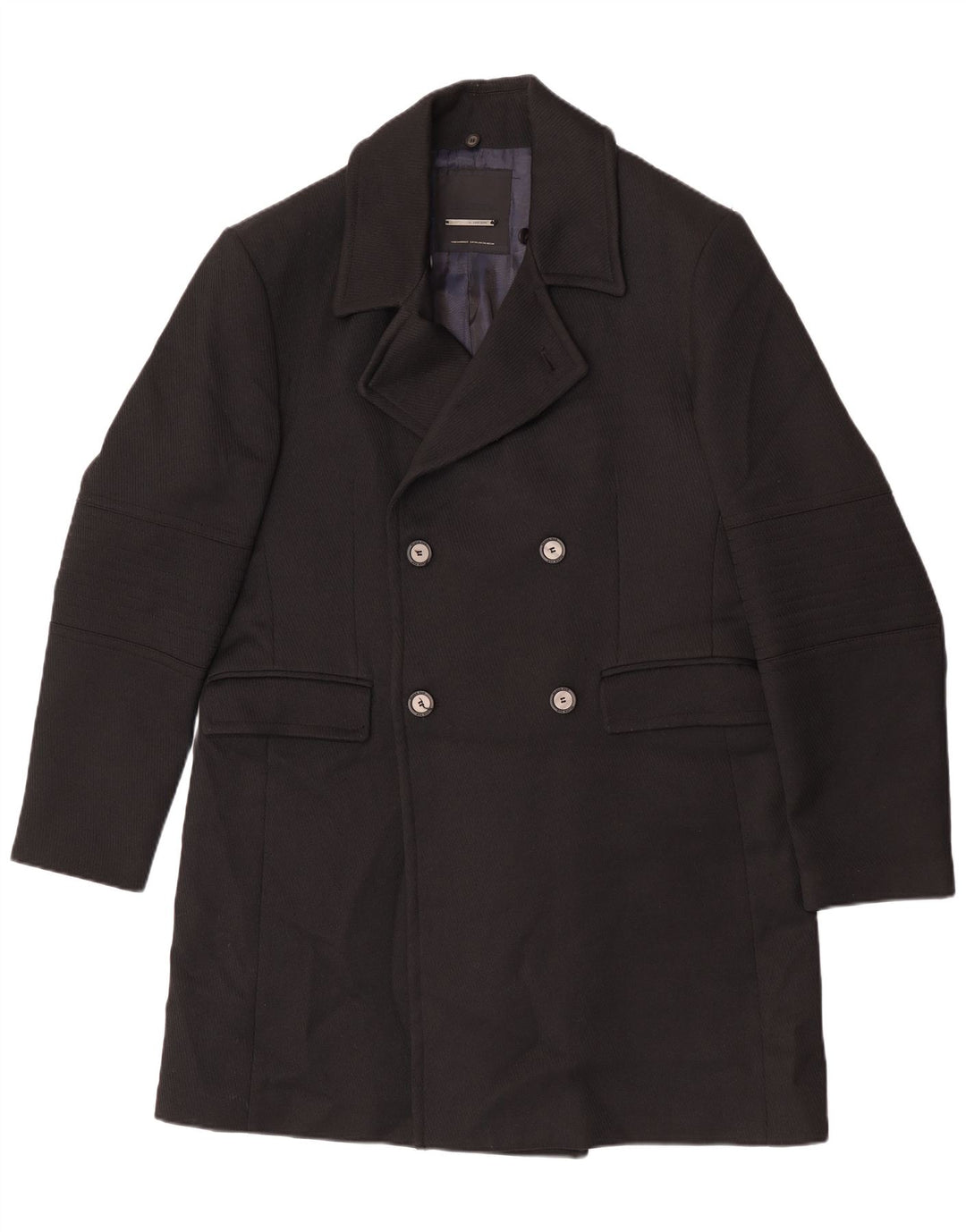 Palton dublu pentru bărbați Zara UK 44 2XL Negru