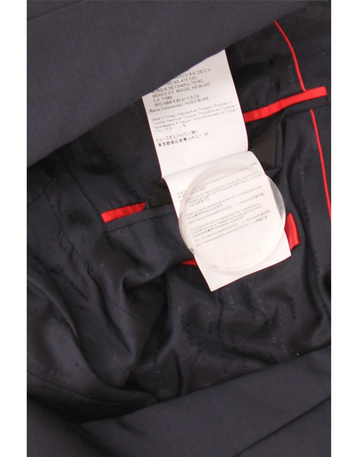 Jachetă blazer pentru bărbați Hugo Boss, cu 2 nasturi, US 36, lână virgină, albastru marine