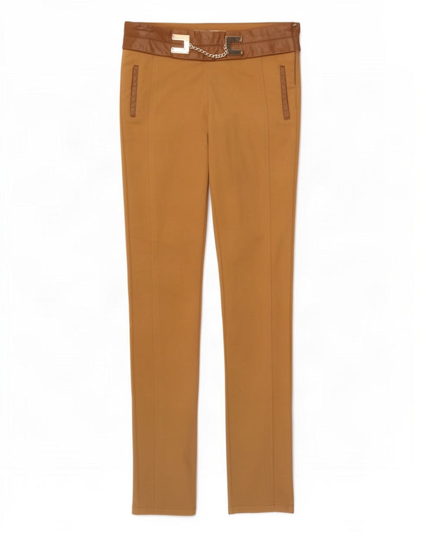 Pantaloni chino skinny pentru femei Elisabetta Franchi L27 L29 Bej Colorblock