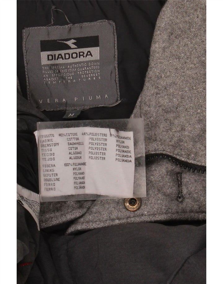 Palton căptușit pentru bărbați DIADORA UK 38, bumbac gri mediu
