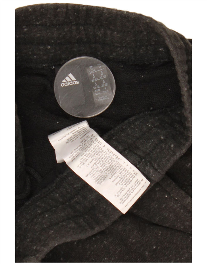 Pantaloni de trening ADIDAS Crop pentru femei Marea Britanie 12/14, bumbac cu pete gri mediu