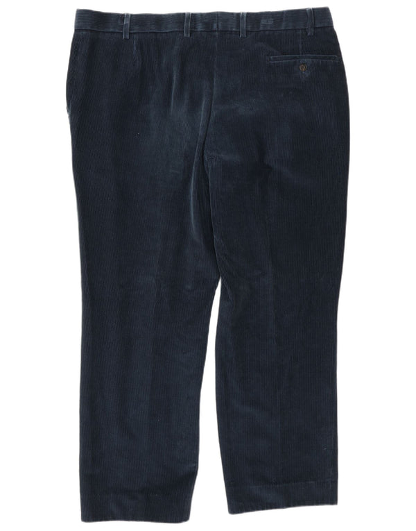 Pantaloni drepti pentru bărbați Marks & Spencer, din velur, L40 L29, bumbac bleumarin