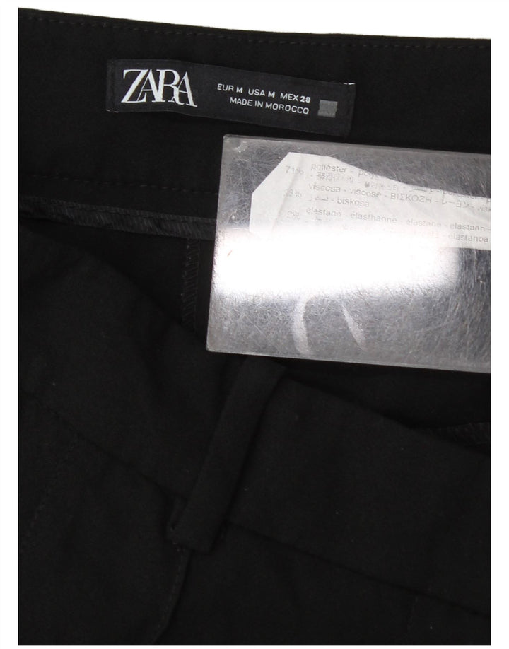 Pantaloni chino conici pentru femei Zara Mediu L28 L27 Poliester negru