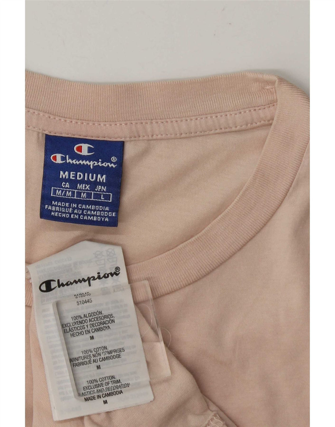 Tricou grafic pentru bărbați Champion Top din bumbac roz mediu