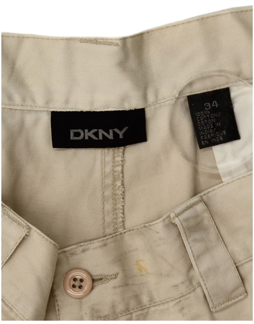 Pantaloni scurți cargo Dkny pentru bărbați W34, mari, bej, bumbac