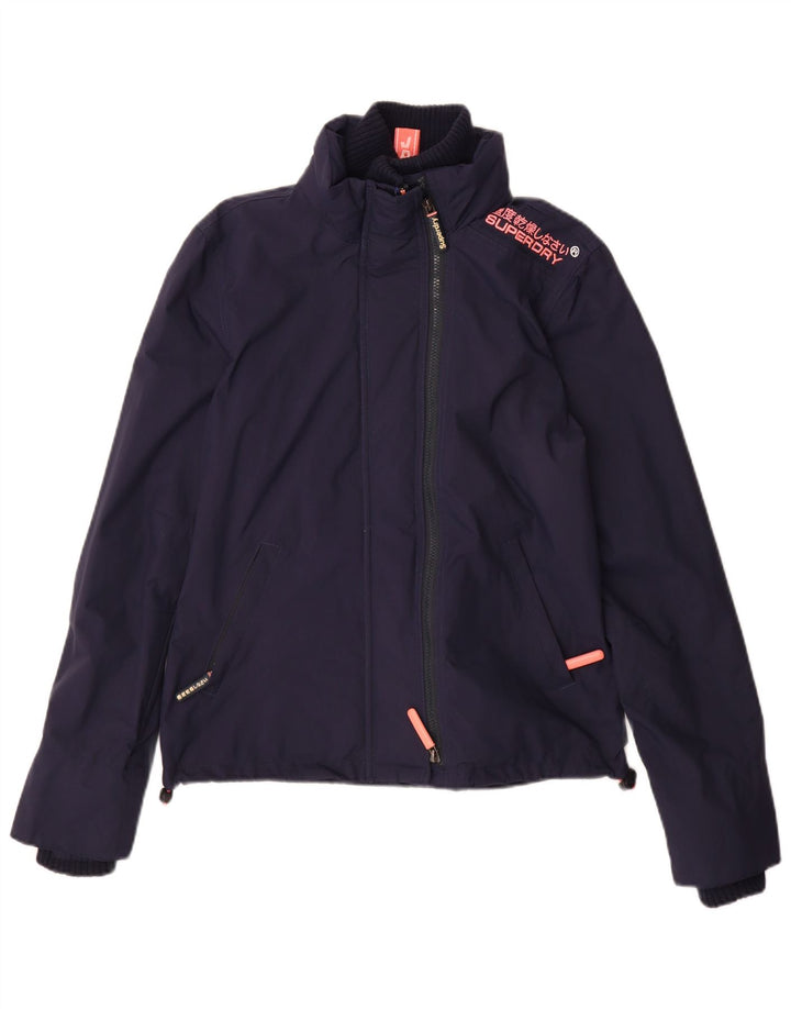 Jachetă Windbreaker pentru femei Superdry, UK 10, nailon, albastru bleumarin