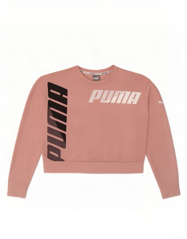 Pulover Puma Crank Crop Graphic pentru femei UK 6 XS roz