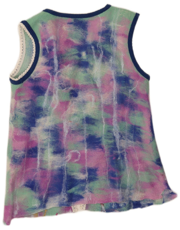 Vintage Womens Cardigan Top UK 12 Medium Multicoloured Floral