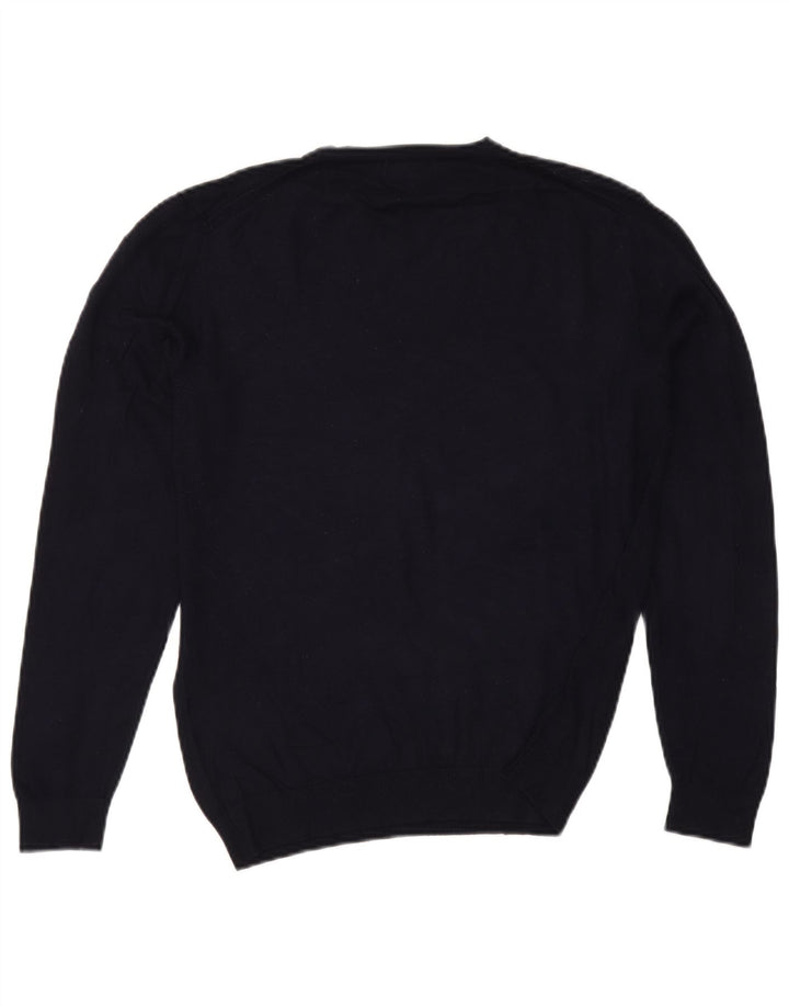 Pulover cu decolteu în V Zara pentru femei UK 14 Medium Bleumarin