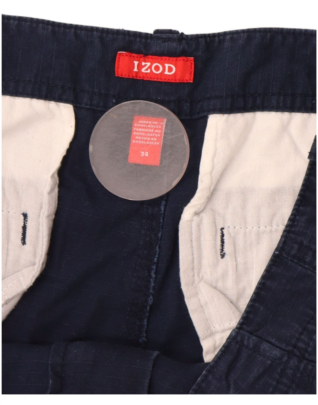 Pantaloni scurți cargo pentru bărbați Izod W34, mari, albastru, bumbac