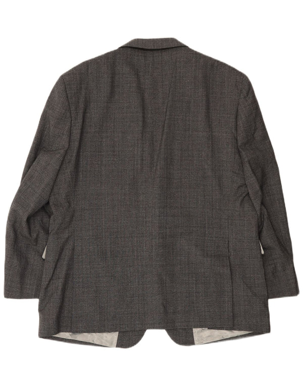 Jachetă Blazer pentru bărbați Aquascutum cu 2 nasturi UK 46 3XL Lână gri
