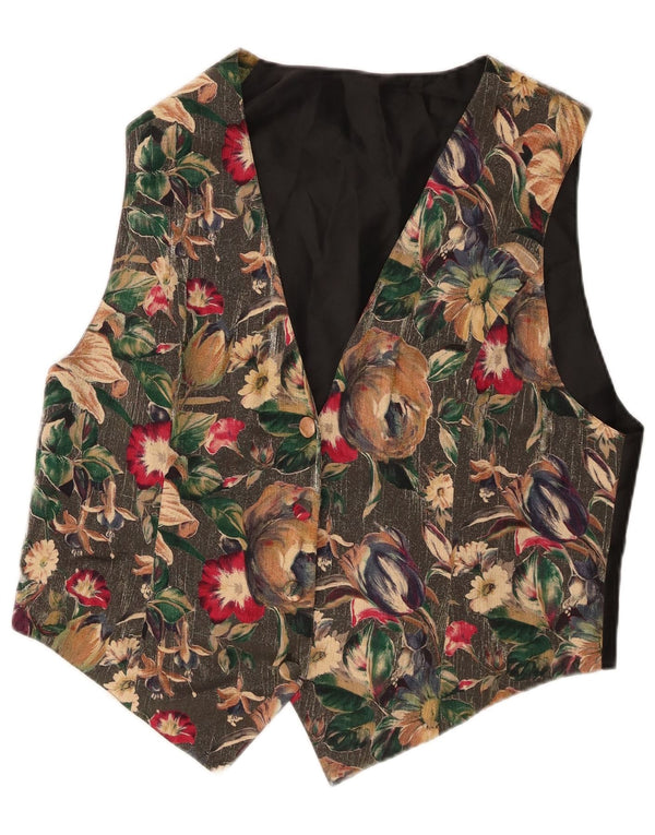 Vestă Vintage pentru bărbați UK 44 XL Negru Floral