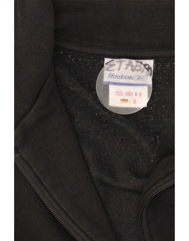 Jachetă de trening pentru bărbați Reebok, bumbac mediu negru