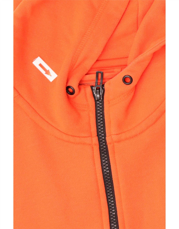 Pulover Adidas pentru bărbați, cu fermoar, poliester portocaliu mediu