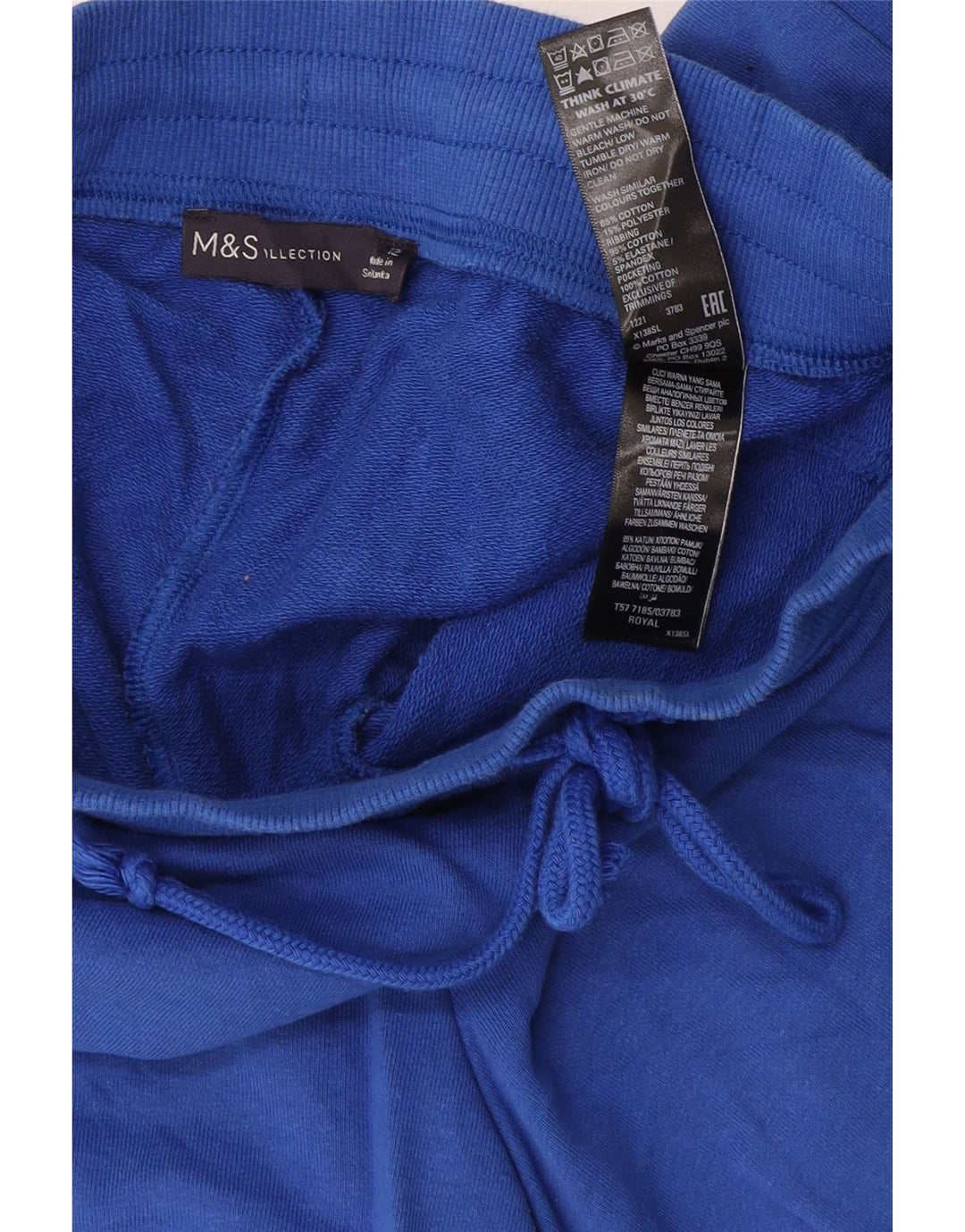 Pantaloni scurti sport pentru femei Marks & Spencer UK 12 Medium Blue Bumbac