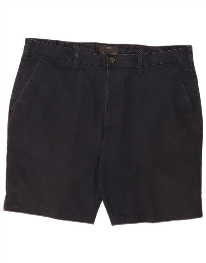 Pantaloni scurți chino pentru bărbați Marks & Spencer W38 XL, bumbac bleumarin