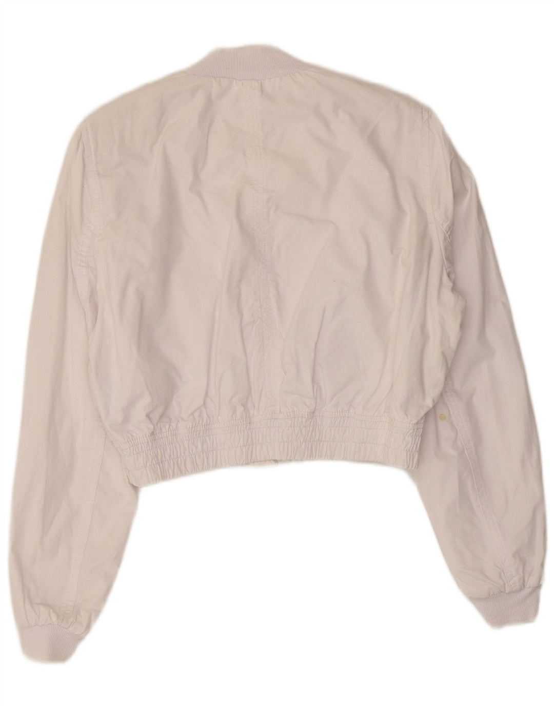 Bomber supradimensionat pentru femei Zara UK 10, bumbac alb mic