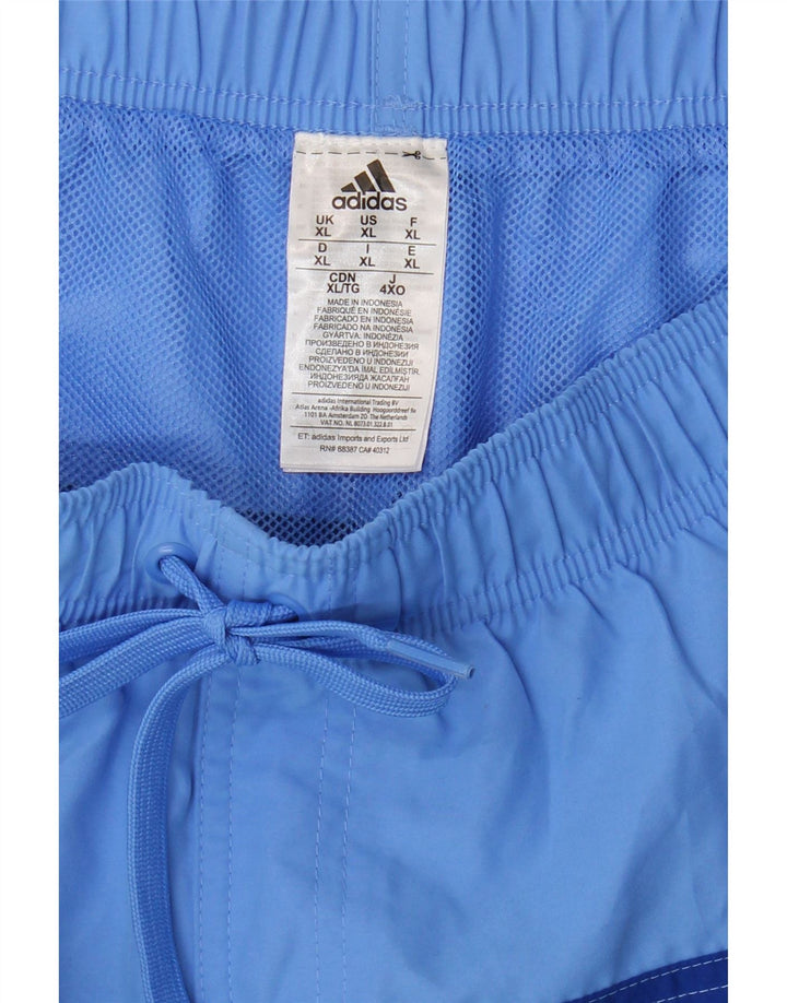 Pantaloni scurți de înot Adidas pentru bărbați XL, albastru, poliester color bloc