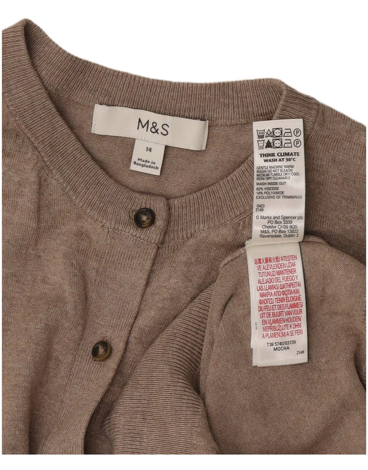 Pulover cardigan pentru femei Marks & Spencer UK 14 Medium Gri Viscose