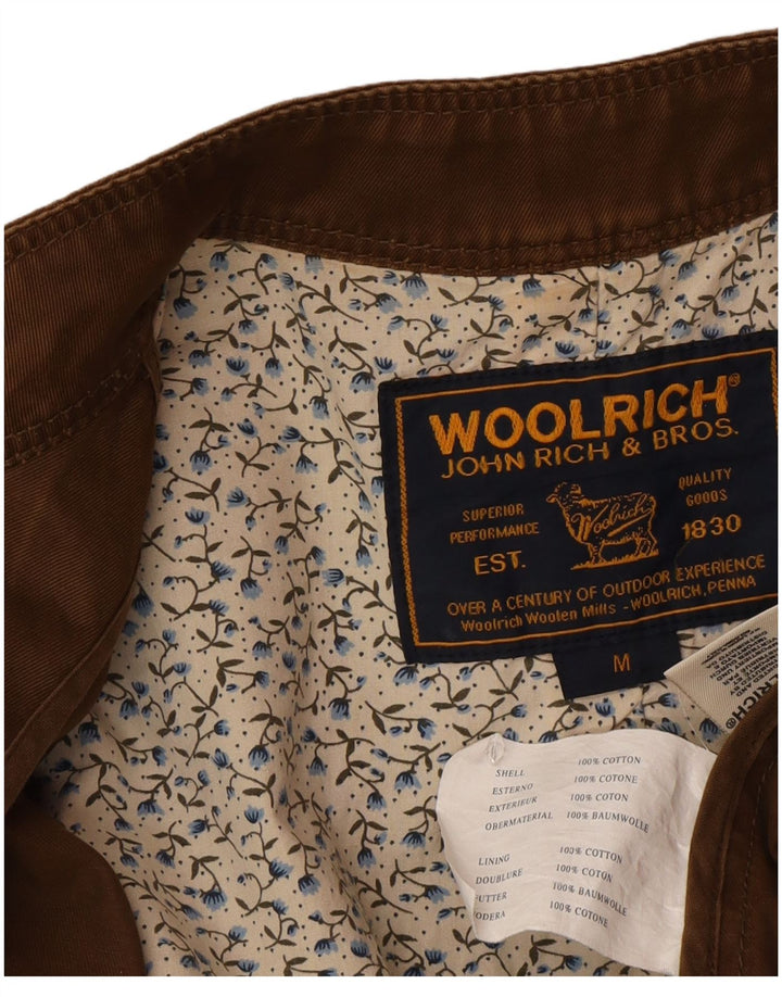 Jachetă militară Woolrich pentru femei UK 12, bumbac maro mediu