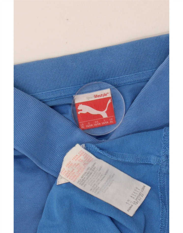 Tricou polo pentru bărbați PUMA XL, bumbac albastru