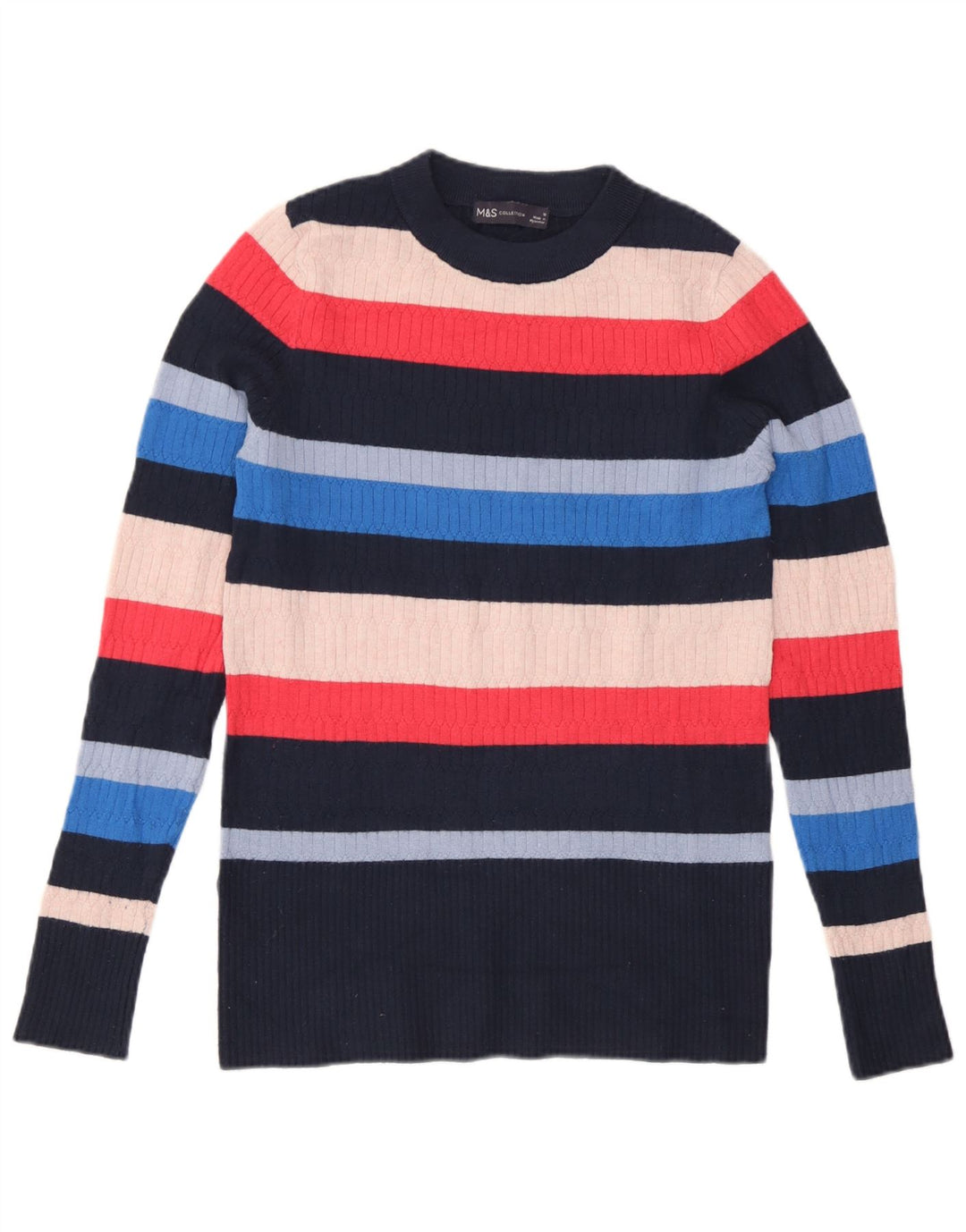 Pulover pentru femei Marks & Spencer cu decolteu triplu UK 10 mic multicolor