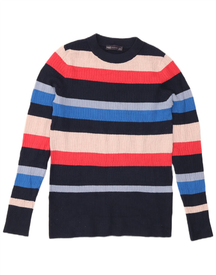 Pulover pentru femei Marks & Spencer cu decolteu triplu UK 10 mic multicolor