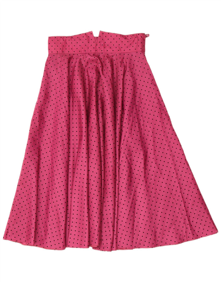 Fusta A-Line Vintage pentru femei W30 Medium Pink Spotted