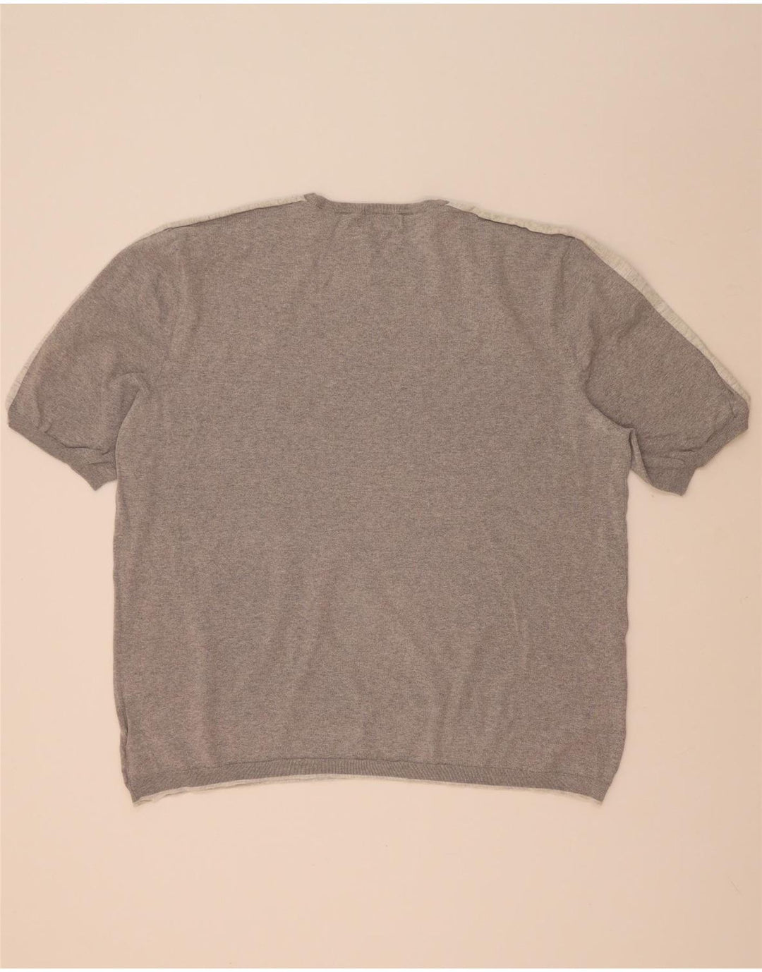 Pulover pentru bărbați Marks & Spencer cu gât roșu, 3XL, gri Colorblock