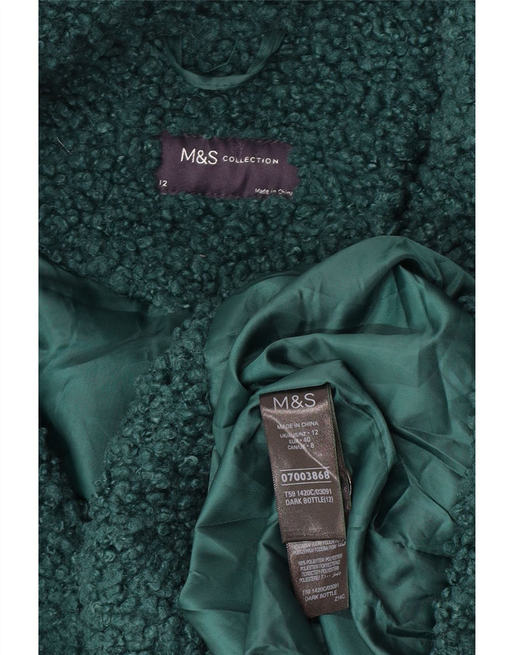 Pardesiu din lână pentru femei Marks & Spencer UK 12 Poliester verde mediu
