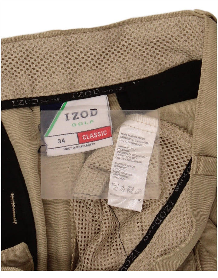 Pantaloni scurți pentru bărbați Izod Classic Fit Cargo W34 Large Kaki Poliester