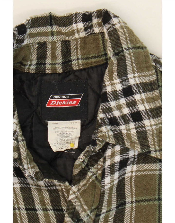 Cămașă de flanel pentru bărbați Dickies Lumberjack, bumbac cu carouri mici, kaki