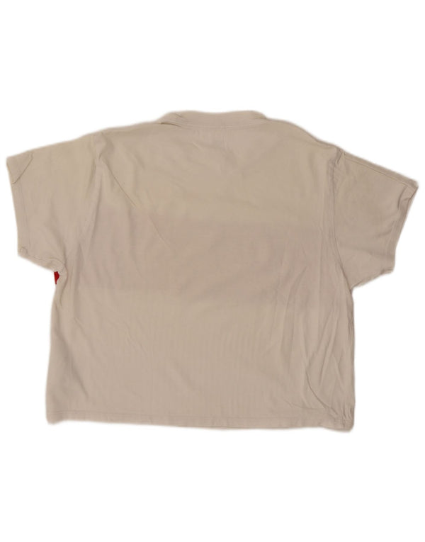 Tricou cu grafic Levi's pentru femei Top UK 16 Large White Bumbac